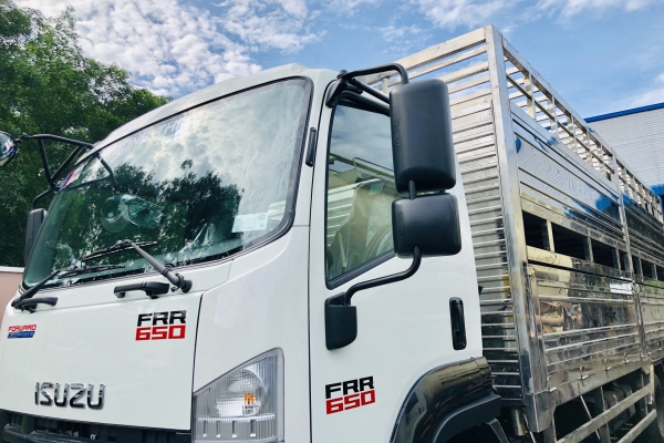 ISUZU FRR chở heo 2 tầng